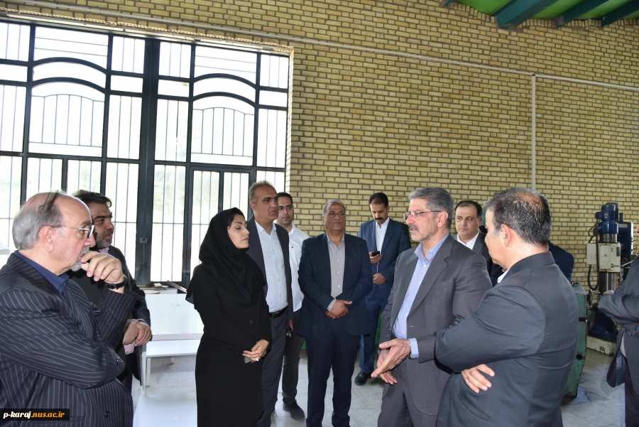 بازدید ریاست دانشگاه ملی مهارت، هیئت همراه و دکتر معظمی، عضو هیئت امنای دانشگاه از آموزشکده پسران گلپایگان 2